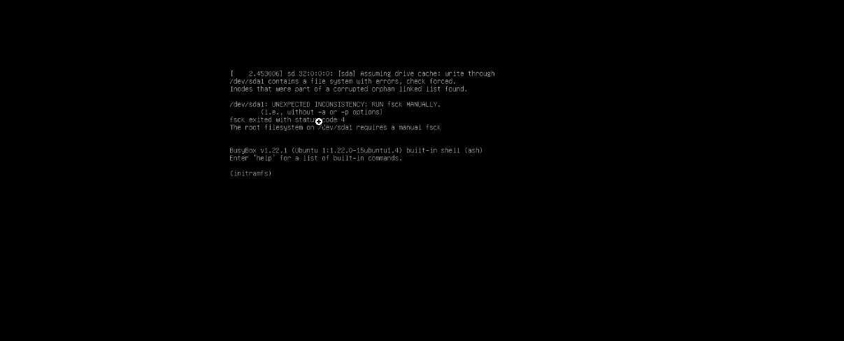 ubuntu开机进入initramfs状态
