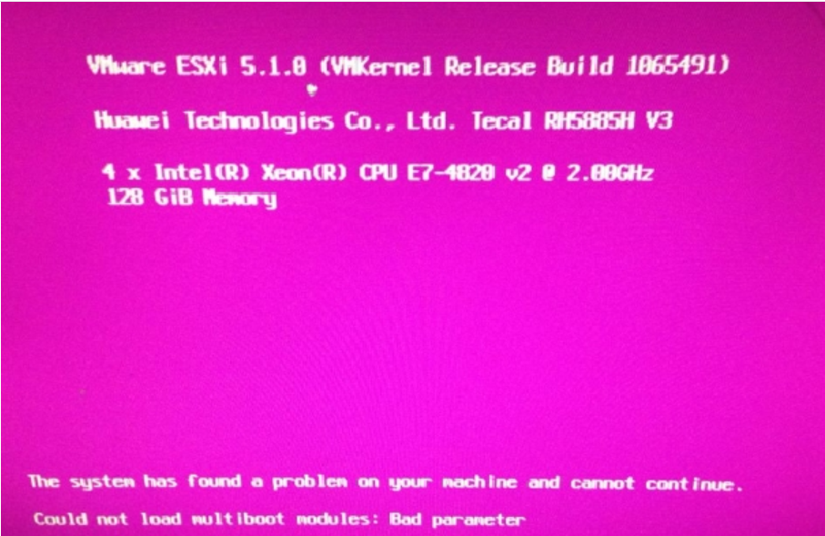 ESXi5.1安装失败案例