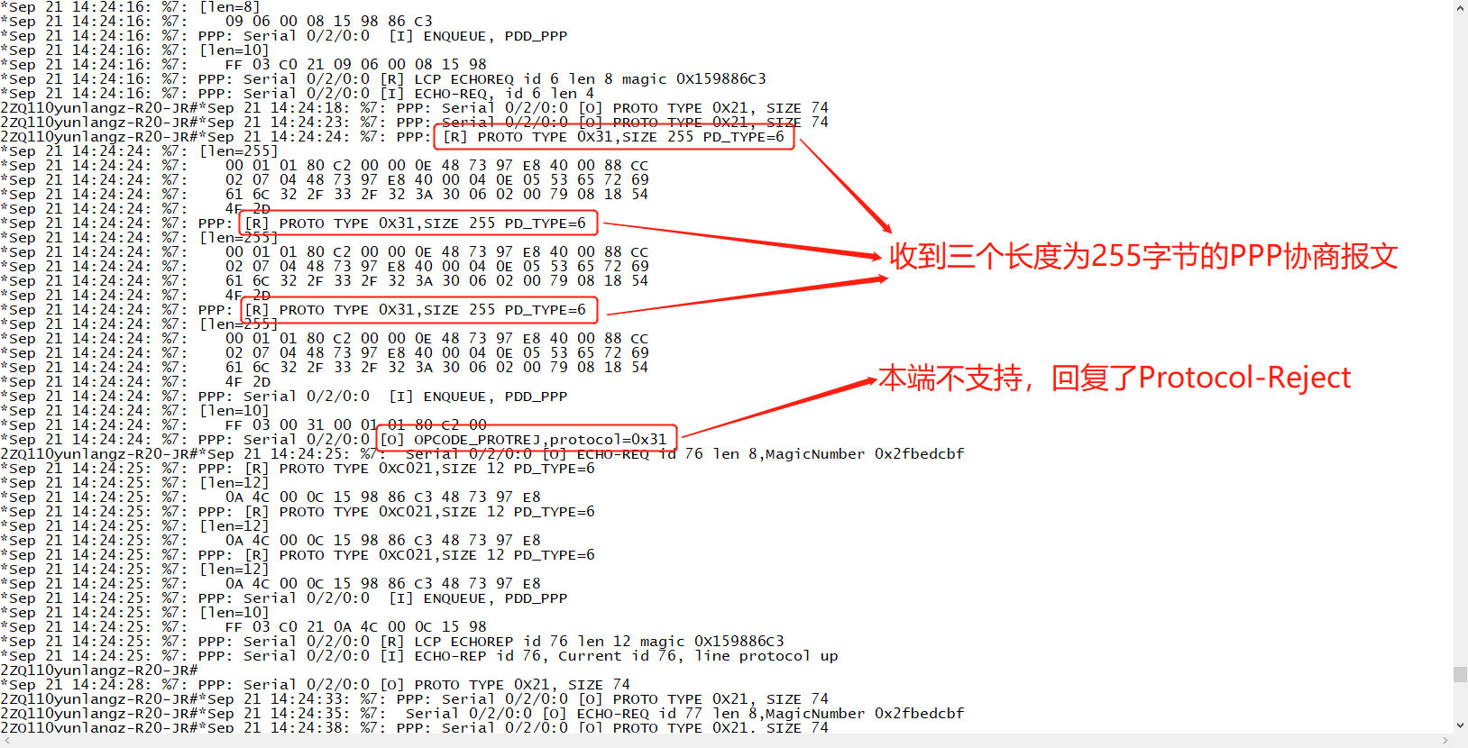 锐捷RSR20-14F HSIC-2E1/CE1 线卡对接华三路由器,对端接口每4小时down一次