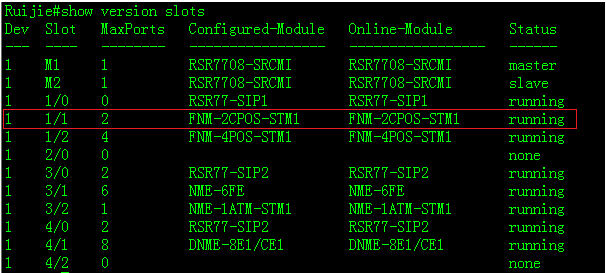 锐捷路由器设备线卡无法识别或者加载成功排查方法