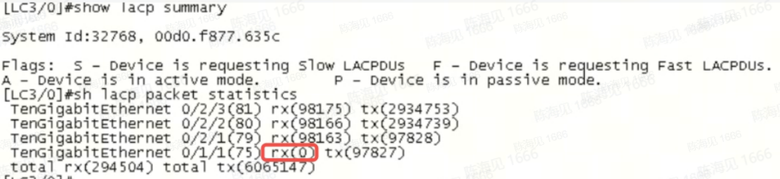 锐捷RSR77X HA场景LACP备机无法正常UP