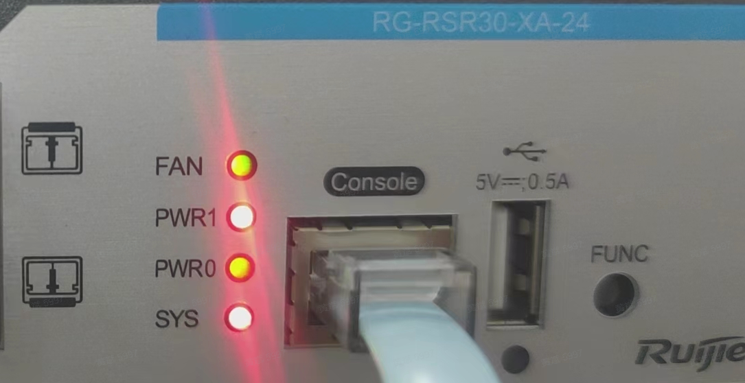 锐捷RSR30XA 设备sys灯亮红,业务中断