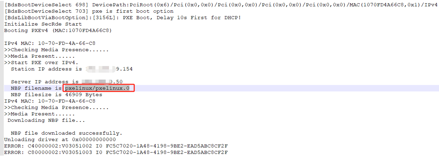 鲲鹏服务器PXE启动失败导致超时问题