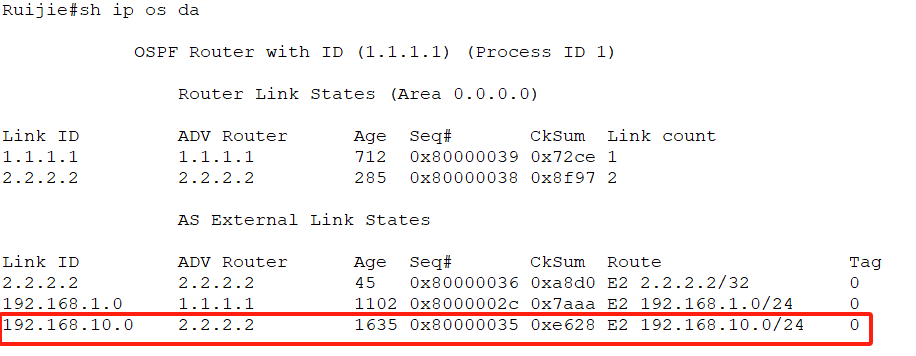 RSR20-X ospf建立后路由不加表