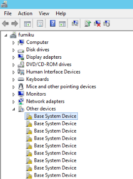 华为V5服务器windows下出现一大批未知设备“base systm device